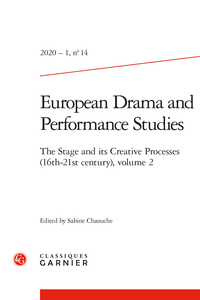 European Drama and performance studies