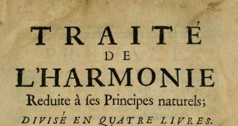 1ère page du Traité de l'harmonie de Jean-Philippe Rameau